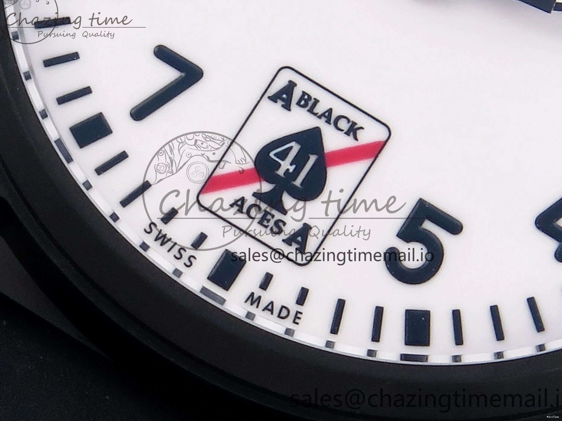 MIROTIME 0117 TravelReady Pilot IW326905 Black Aces M+F 1:1 Best Edition White Dial on Black Rubber Strap MY 7000